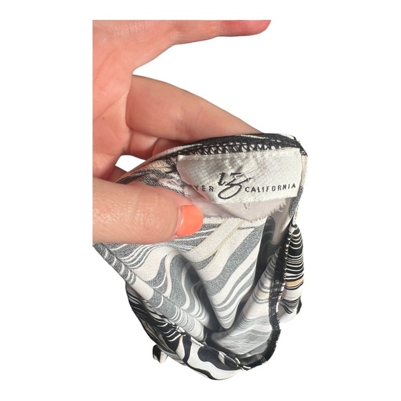 Y2K Abstract Striped Wrap-Top Blouse - Picture 2 of 5